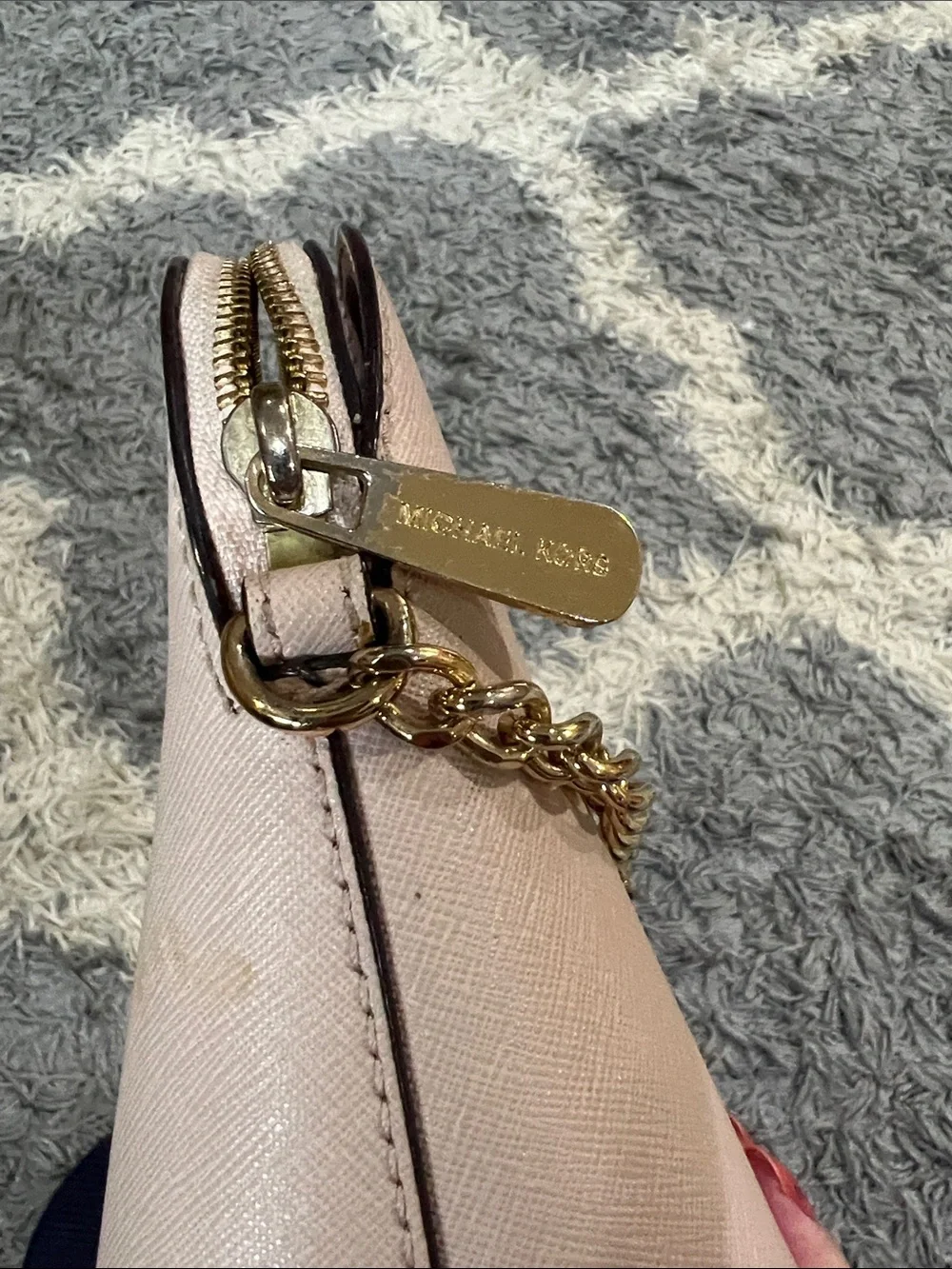 Michael Kors Light Pink Crossbody with Gold Hardware